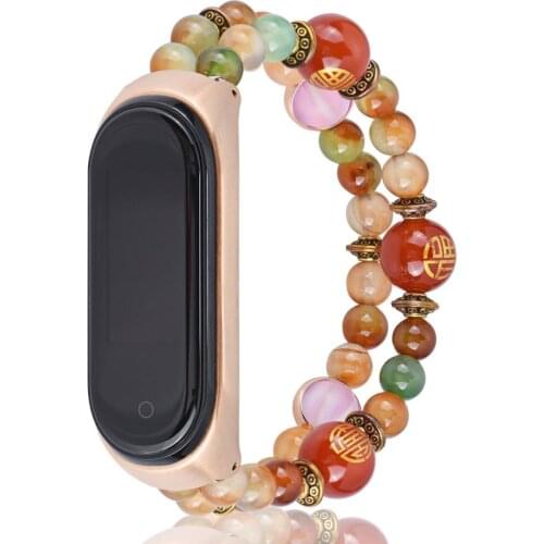 New Arrival Watch Band Straps for Xiaomi MI Band 3/4 Smartwatch Wrist Strap Beaded Bands Replacement for Xiaomi MI Band 4 Bands