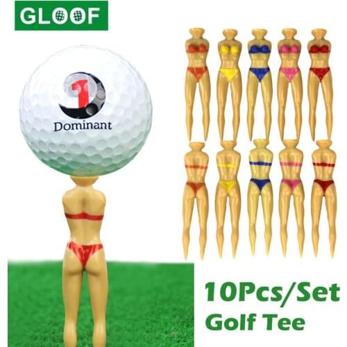 10Pcs/Lot 3 Inch Golf Tees Bikini Plastic Golf Tees Girl Woman Sexy Lady Fun Tools Home Golf Training