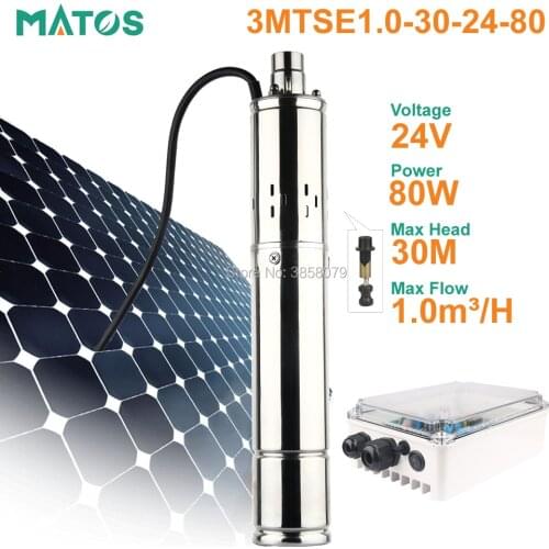 3 phase mini 24v dc brushless automatic screw solar power submersible borehole water supply pump machine