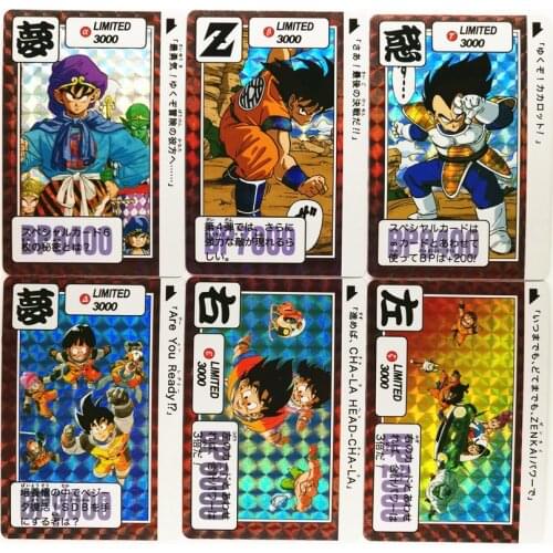 6pcs/set Super Saiyan Dragon Ball Z Limited3000 Refraction Process Heroes Battle Card Ultra Instinct Goku Game Collection Cards