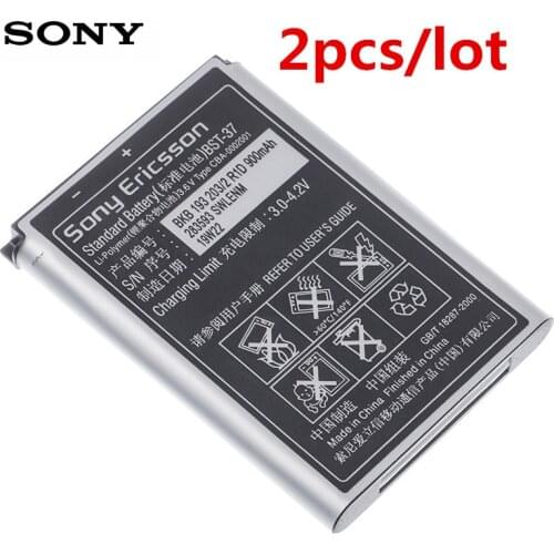 2 pcs /lot Original Sony BST-37 Battery For Sony Ericsson J100i W550i K600i K758i Z300i W710i J220c K200c 900mAh