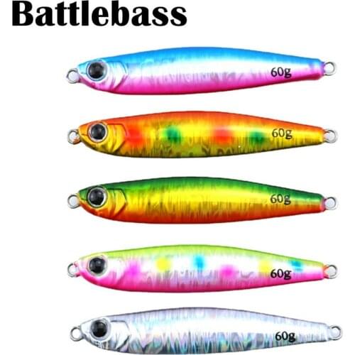 Battlebass Metal Jig Fishing Lure Weights Trolling Hard Bait Bass Fishing Bait Tackle Trout Jigging Lure Jigs Saltwater Lure