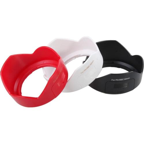 Camera Lens Hood Flower PH-RBC 52mm Lens Portection Cover for Pentax SMC DA 18-55mm f/3.5-5.6 AL WR Waterproof Lens