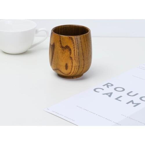 Wooden Cup Primitive Handmade Natural Wood Coffee Tea Drinking Mug Durable Trave High Quality Practical Delicate Durable