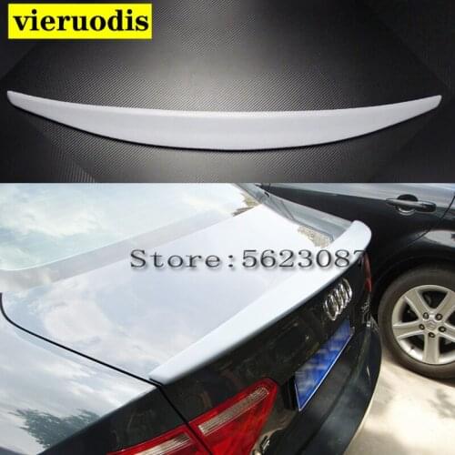 For Audi A5 Coupe 2Door Standard 2009 - 2015 Rear Trunk Boot Spoiler Lip Rear Wing PU Grey / Black