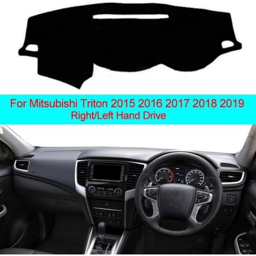2 Layers Car Dashboard Cover Carpet Cape For Mitsubishi Triton 2015 2016 2017 2018 2019 LHD RHD Auto Sun Shade Dash Board Cover