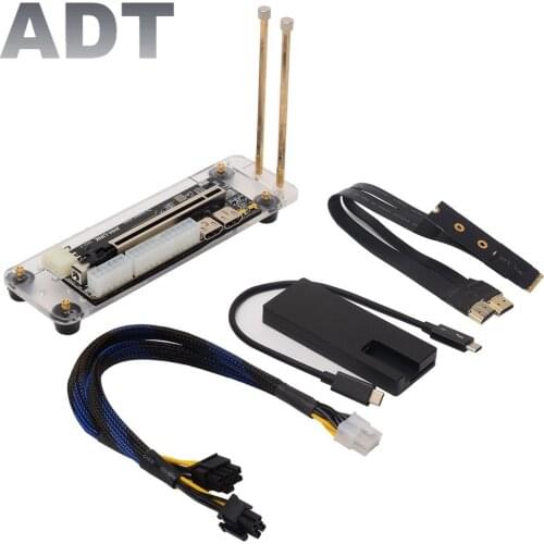 EGPU Compatible Thunderbolt 3 Laptop External Graphics Card BUILDS EGPU Stand PCIe3.0 X4 Riser Cable for Win10 GTX 1060ti