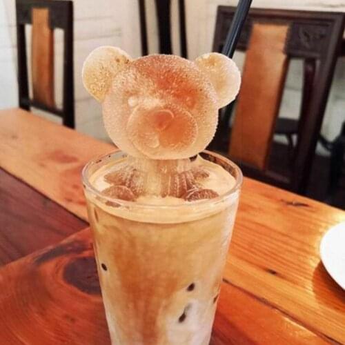 Bear Ice Cube Mold Chocolate Cake Ice Ball Maker Restaurant Coffee Tea Decoration Mold Cube Ice K1M5