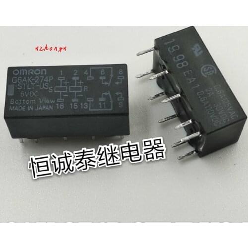 G6AK-274P-STLT-US 5VDC Dual Coil Relay