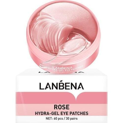 LANBENA Rose Hydra Gel Eye Mask Lady Collagen Eye Patches Remove Puffy Eyes Original Nourish Repair Micro Molecule Brighten Skin