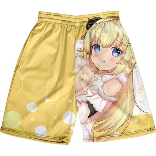 HOLOLIVE VTuber Tsunomaki Watame 3D Print Summer Holiday Women/Men Elastic Waist Japan Streetwear Shorts Kawaii Beach Shorts
