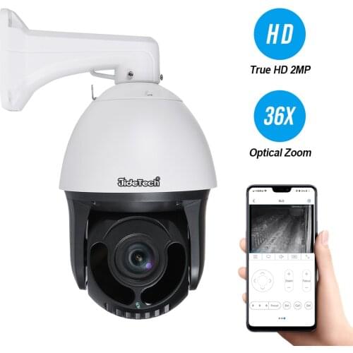 JideTech Rotating Outdoor Surveillance Night Vsion IP66 Waterproof 1080P 36X Video Surveillance PTZ 360 Degree Dome IP Camera