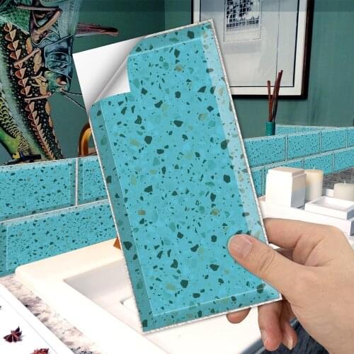 Crystal Blue Simulation Crystal Tile Sticker 3D Three-dimensional Imitation Wall Decoration Sticker