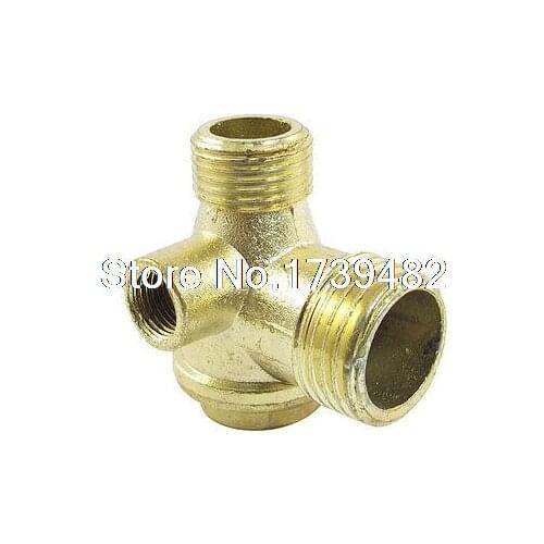 9mm Female Threaded Brass Air Compressor Check Valve Gold Tone
