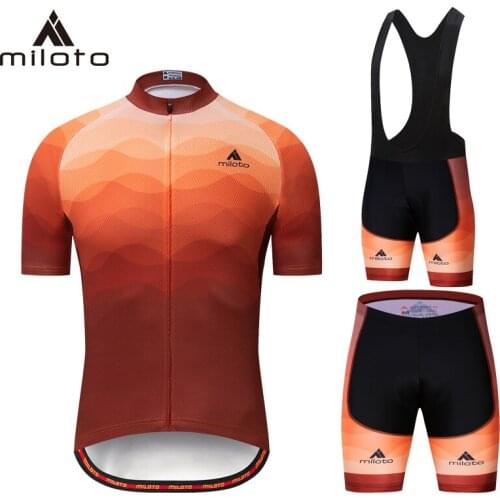 MILOTO Cycling Jersey set MTB Bike Clothes Summer Riding Bicycle Clothing Cycling Set triathlon Maillot Conjunto Ropa Ciclismo