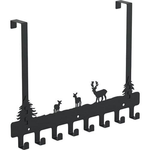 Over The Door 8 Hooks Home Bathroom Organizer Rack Clothes Coat Hat Towel Hanger Bathroom Kitchen Accessories Holder Hooks