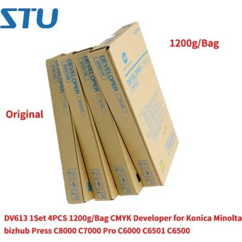 DV613 1Set New Original 4PCS 1200g/Bag CMYK Developer for Konica Minolta bizhub Press C8000 C7000 Pro C6000 C6501 C6500