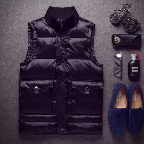 Autumn and winter youth down vest mens casual warm clothing lightweight vest mens clothing