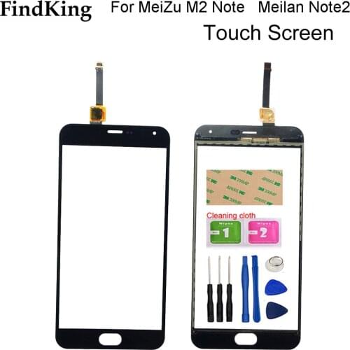 5.5'' Touch Screen Front For Meizu M2 Note Meilan Note 2 Touch Screen Digitizer Lens Sensor Panel Glass Tools Adhesive
