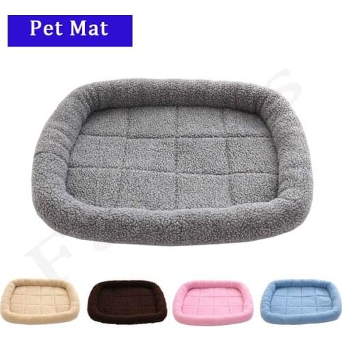Dog Kennel Imitation Lamb Feather Pet Mat Winter Dog Mat Warm Cat Mat for Small and Medium Dog Beds Pet Supplies Dog Blanket