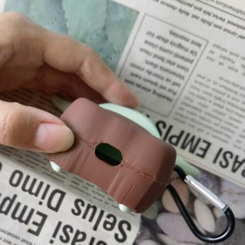 Silicone Cover For Airpods Pro/2/1 Cute Cartoon Alien Airpod Earphone Cover Accessories with Keychain for Apple Airpods Cases