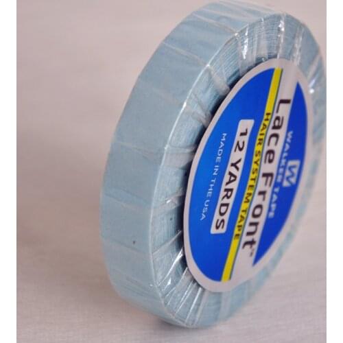 3/4inch*12Yards Blue Strong Tape Hair Extensions Double-Sided Adhesives Tape For Hair Extensions/Toupee/Lace Front Support Tape