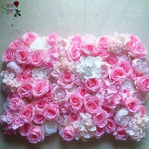SPR Free Shipping pink wedding decoration Artificial flower wedding backdrop flower wall arrangement table runner floral