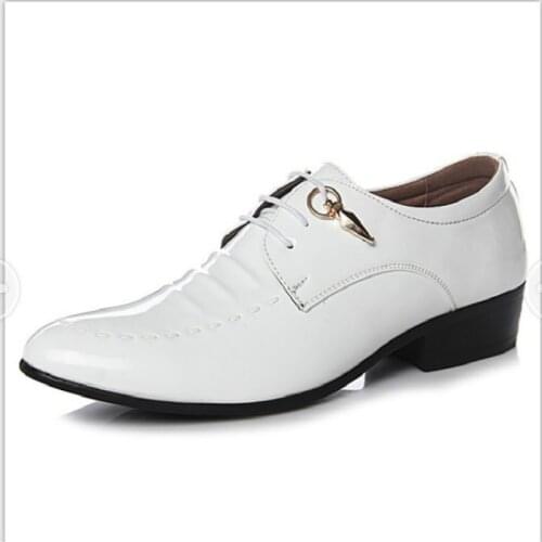 2021 Spring Autumn New British Style Mens Dress Shoes Comfortable Pointed Toe Solid Colors Derby Shoes Breathable for Wedding