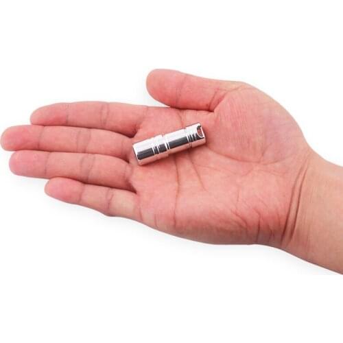 Outdoor mini 120 lumens stainless steel flashlight high brightness LEDEDC portable USB rechargeable waterproof flashlight