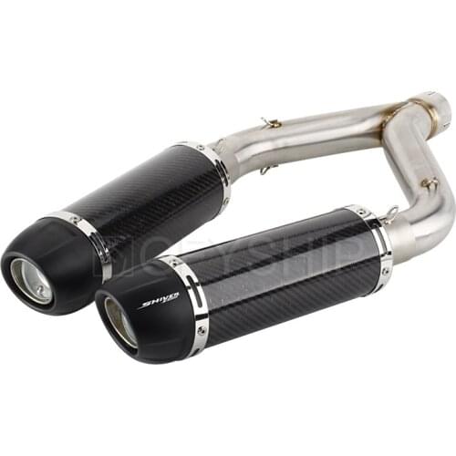 For Aprilia SHIVER 900 2017 2018 2019 2020 SHIVER 900 SL900 Escape Slip-on Motorcycle Exhaust Muffler With Mid Link Pipe System