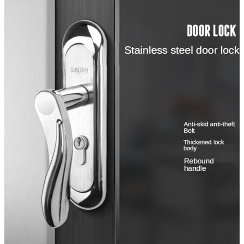 Home Improvement Bathroom Door Stainless Steel Adjustable Silent Indoor Handle Locks Bedroom Wooden Door Hardware Locks