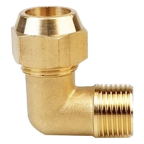1PC Brass Fitting Flaring Elbow Male BSP 1/8 1/4 3/8 1/2-6MM 8MM 10MM 12MM Air-conditioning Refrigeration Accessories