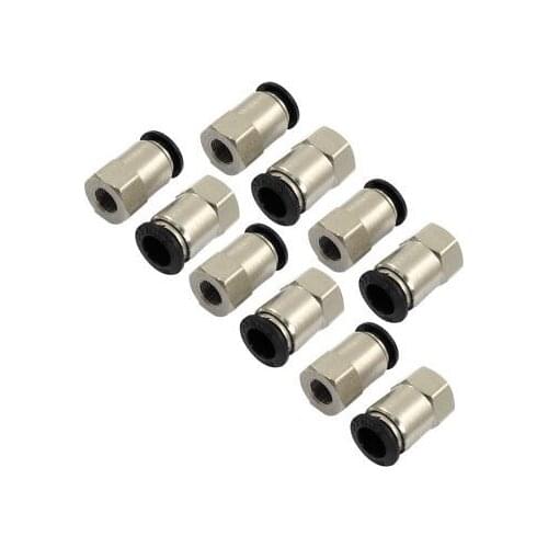10 Pcs 1/8" PT Female Thread 10mm Push In Joint Pneumatic Quick Fittings