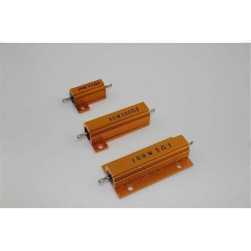 2pcs RX24-100W Watt Power Metal Shell Wirewound Resistor 6.8 Ω ~ 43 Ω ohm Class J ±5