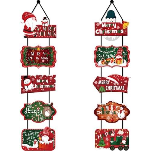 2022 Happy Xmas Merry Christmas Party Supplies Hanging Banner Door Couplet Santa Claus Carnival New Year Party Decorations