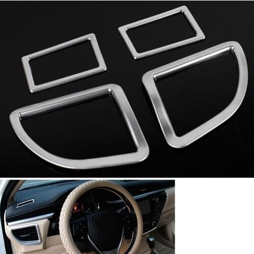 4pcs/set Car Styling ABS Car Air Condition Vent Outlet AC Decoration Garnish Cover Trim Fit For Toyota Corolla 2014 car cover