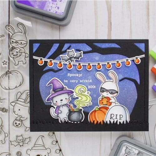 4x8in Holiday Party Transparent Clear Silicone Stamp DIY Scrapbooking/Photo Album Card Make Handcraft Decorative Clear Stamp