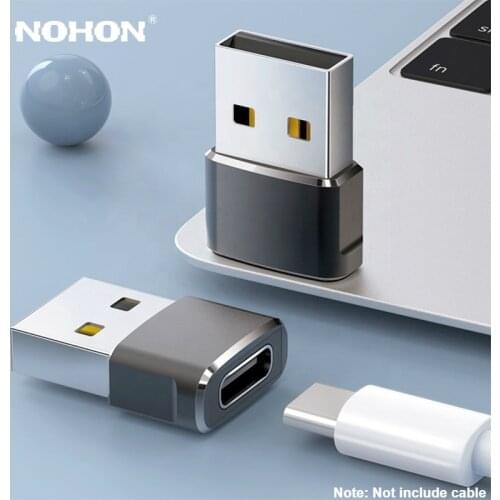 NOHON USB To Type C OTG Adapter USB Male to USB C Female Converter Charging Data Transfer Connector For Huawei Xiaomi MacBook