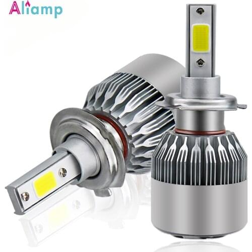 9004 Led H1 H7 H4/9003/HB2 Hi/Lo H11 9006 9005 H3 C6 Car Headlight Fog Lamp H8 H9 60W 6000LM 6000K White Auto Bulb 12V 2PCS