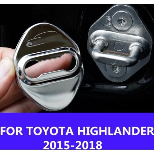 Car Waterproof Door Lock Protective Cover Waterproof and rustproof car styling Interior FOR TOYOTA HIGHLANDER 2015-2018