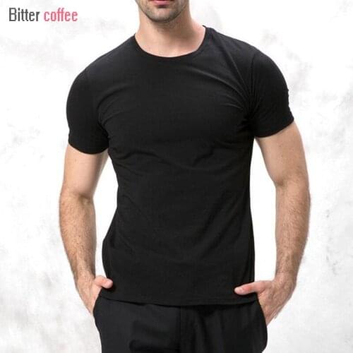 Мужские однотонные футболки BITTER COFFEE China At AliExpress
