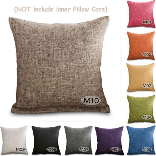 Linen Blending Cushion Cover Sofa Bed Throw Pillows Cover 45x45cm(18x18") Home Decoration