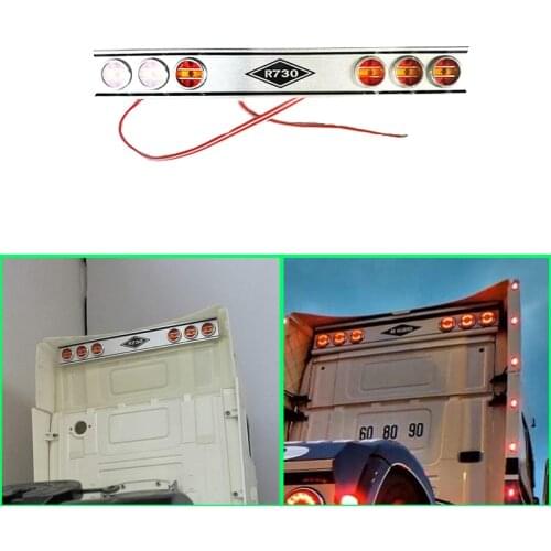 CNC Metal Led Rear Light Lamp for 1/14 Tamiya RC Truck Car SCANIA R730 R470 R620 56323 Diy Parts