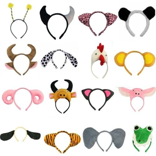 Kids Boy Girl Adult Multiple Animal Headband Cosplay Headwear Birthday Party Decorations Halloween Christmas