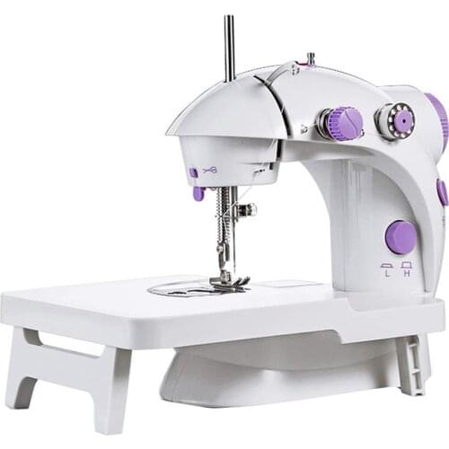 Mini Electric Sewing Machine Double Speed Adjustment With Light Household Portable Stitch Sew Needlework Handheld Sewing Machine