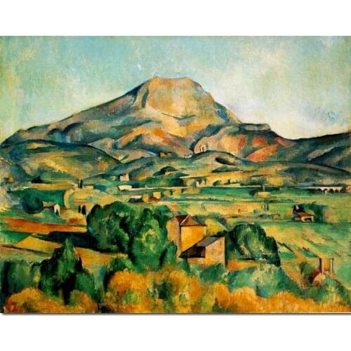Art landscape Mont Sainte Victoire Paul Cezanne Oil painting reproduction Handmade High quality