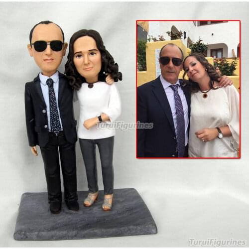 Custom Father and mother bobblehead Family Gift Parents Thank You Gift to Parents gift for family gifts for Christmas miniature