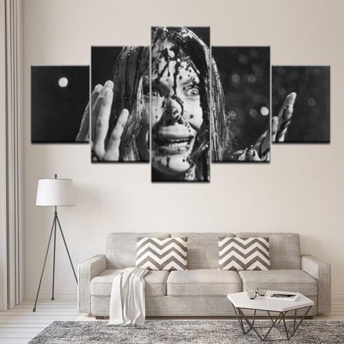 Canvas Painting Sissy Spacek Carrie Movie 5 Pieces Wall Art Painting Modular Wallpapers Poster Print for living room Home Decor