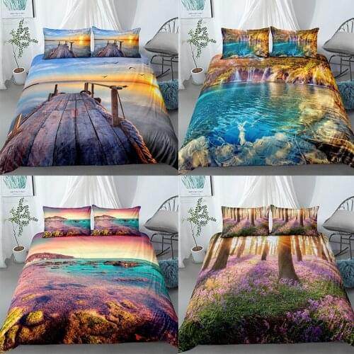 Landscape Mountain Duvet Cover Sets Beding Set Bedspread 2/3pcs Queen King Large Size Home Textlie