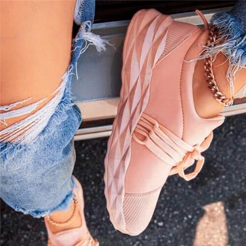 Women Summer Sneaker Ladies Lace Up Walking Running Shoes Womens Casual Flats Comfort Non Slip Gym Sport Shoes For Female